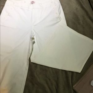 White button sailor pants